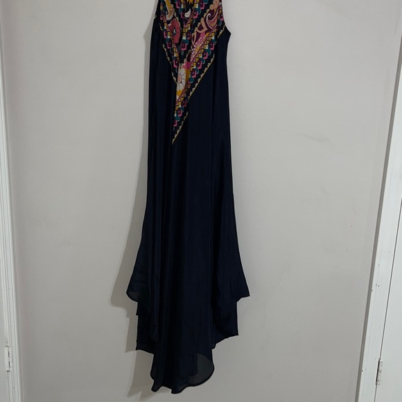 Johnny Was Nadia Halter Silk-Blend Maxi Dress medium - Picture 4 of 8